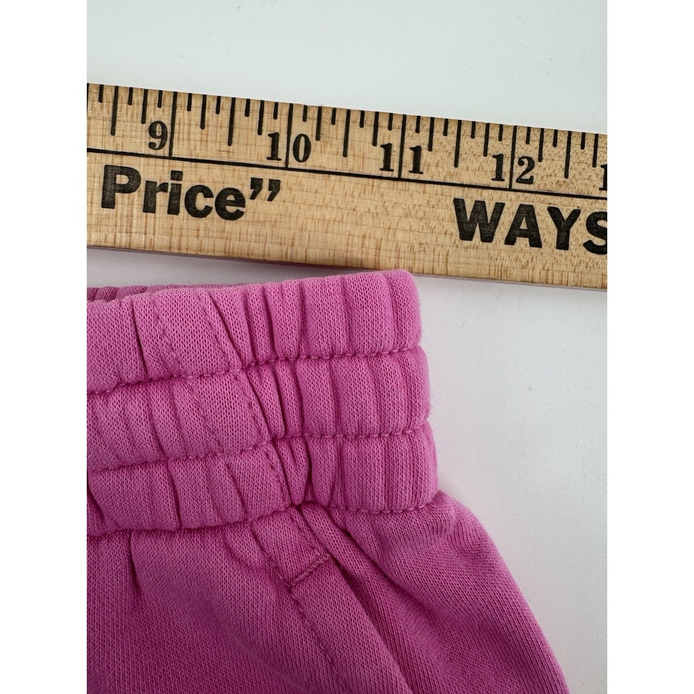 Nike Girls Pink Fleece Jogger Pants M Cotton Pockets Drawstring Pull-On - Picture 6 of 8